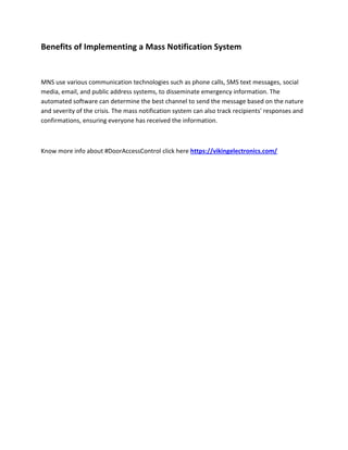 Benefits of Implementing a Mass Notification System.docx