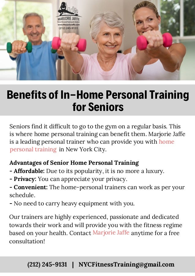 Benefits of InHome Personal Training for Seniors