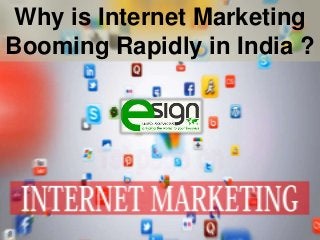 Why is Internet Marketing
Booming Rapidly in India ?
 
