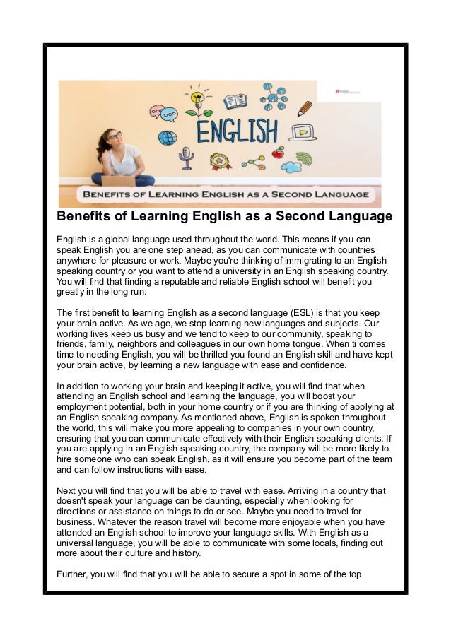 Advantages Of Learning English In An English Speaking Country
