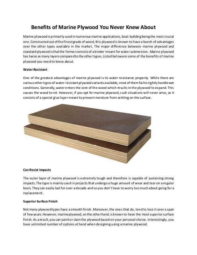 Benefits of Marine Plywood You Never Knew About