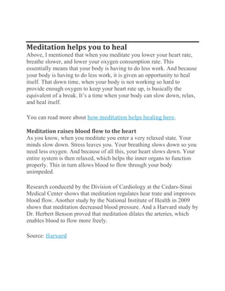 The Top 100 Health Benefits of Meditation | PDF