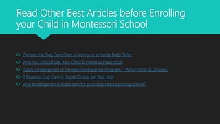 Benefits of Montessori Education (Montessori Benefits)- FLMA Preschool ...