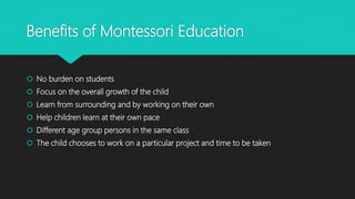 Benefits of Montessori Education (Montessori Benefits)- FLMA Preschool ...