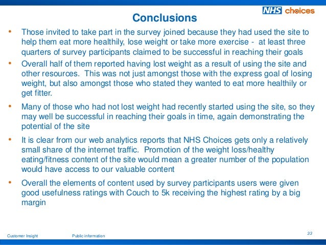 Benefits of NHS Choices for those wanting to lose weight or get fitt…