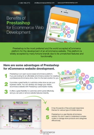 Benefits of Prestashop For Ecommerce Web Development
