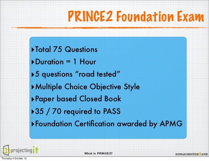 PRINCE2Foundation Exam