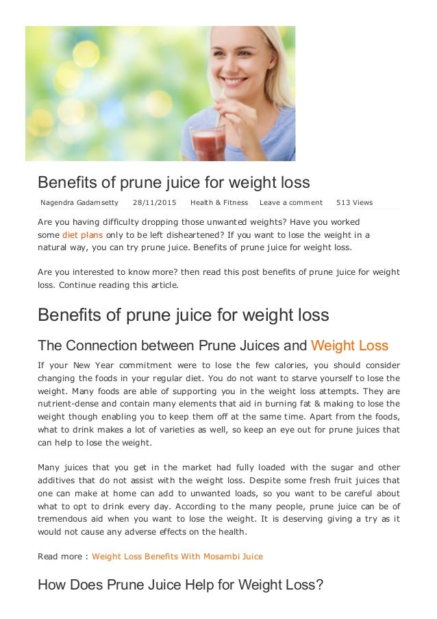 Benefits of prune juice for weight loss yabibo