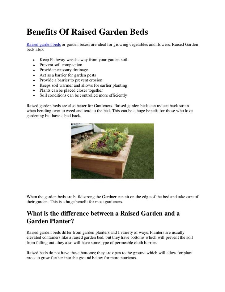 View Raised Bed Garden Benefits Pictures