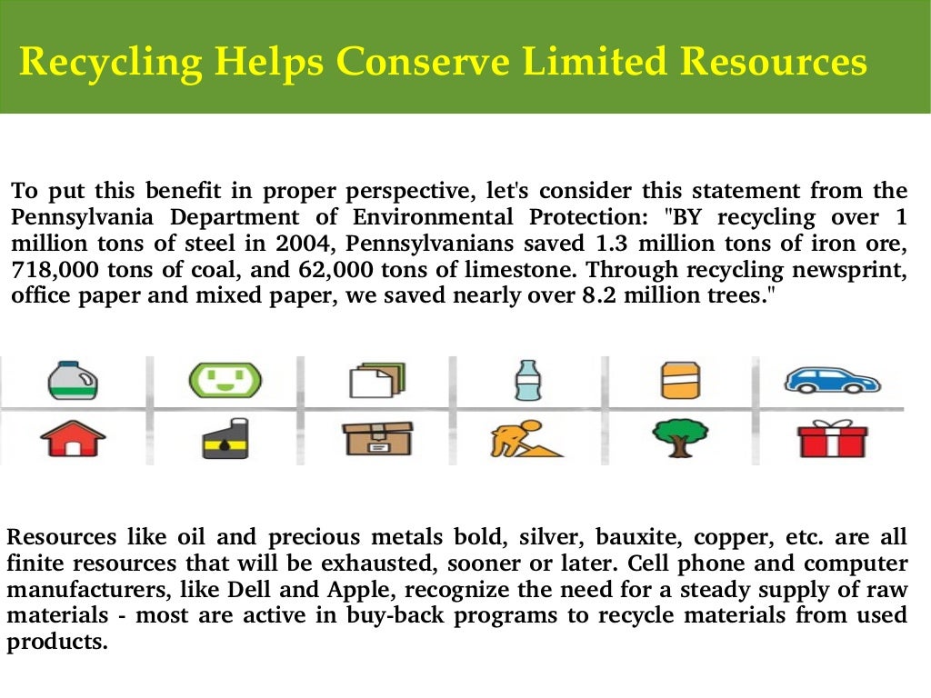 Benefits of recycling