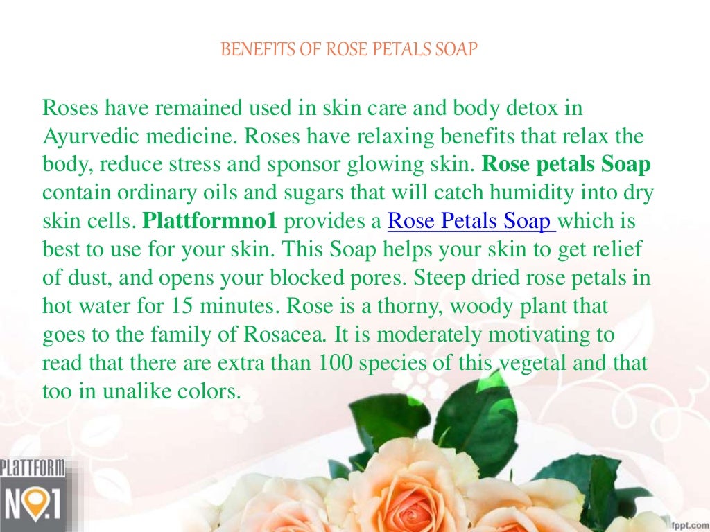 Benefits of rose petals soap