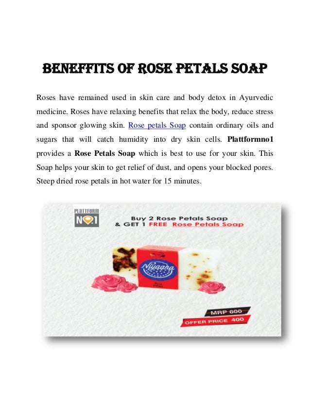 Benefits of rose petals soap
