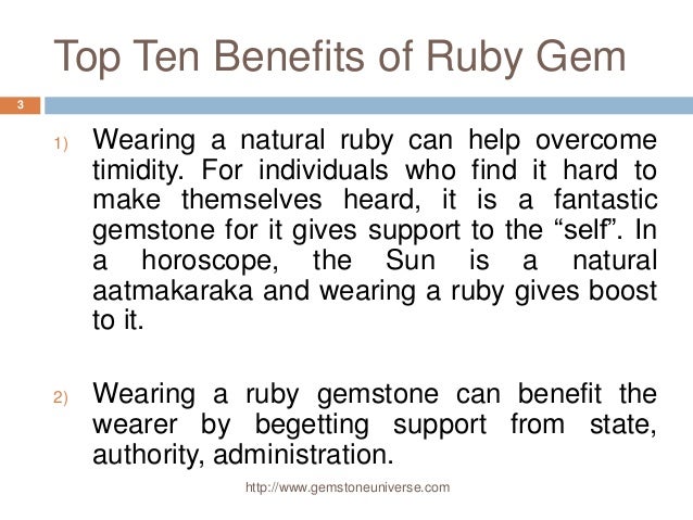 Top Ten Benefits of Natural Ruby Gemstone