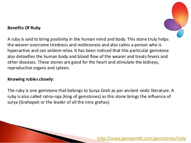 Benefits of Ruby Stone - Manik Stone