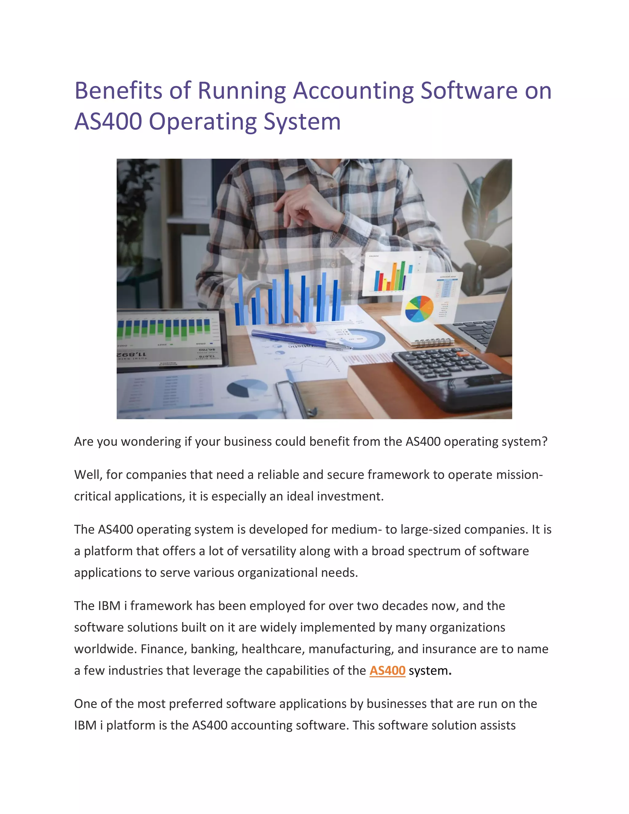 Benefits of Running Accounting Software on AS400 Operating System | PDF ...