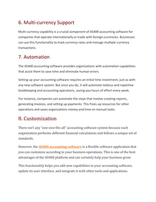Benefits of Running Accounting Software on AS400 Operating System | PDF