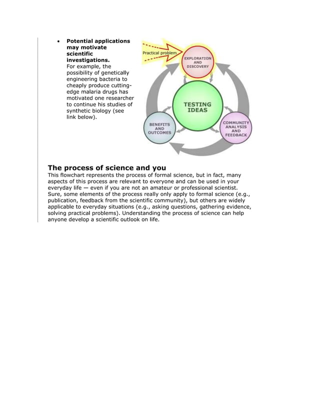Benefits of science | PDF