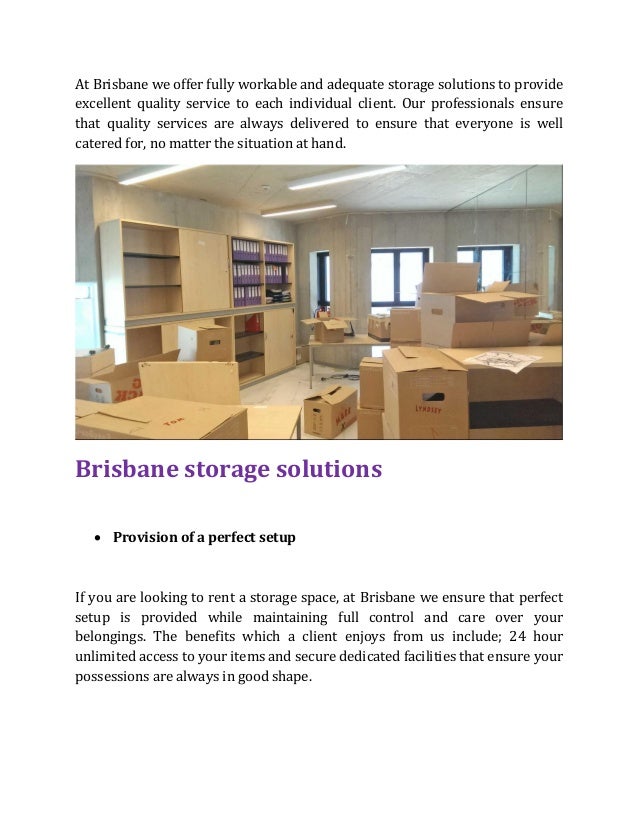Benefits of Self storage Brisbane Storage Solutions