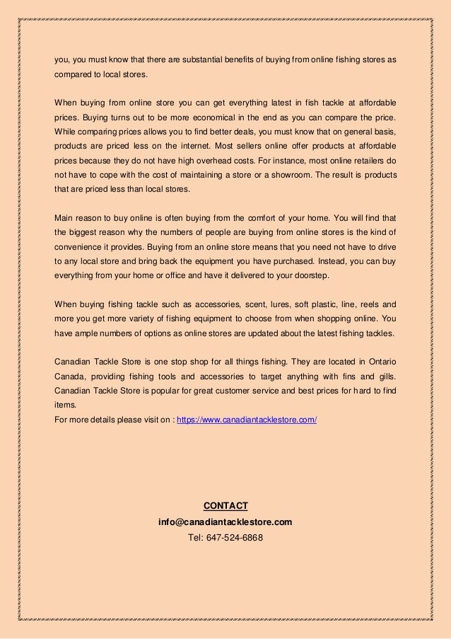 canadian tackle store