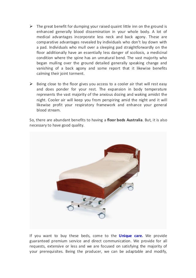 Benefits Of Sleeping In A Floor Bed