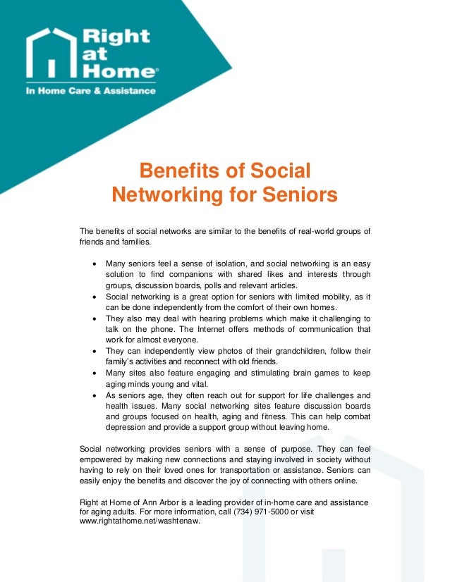 Benefits of Social Networking for Seniors