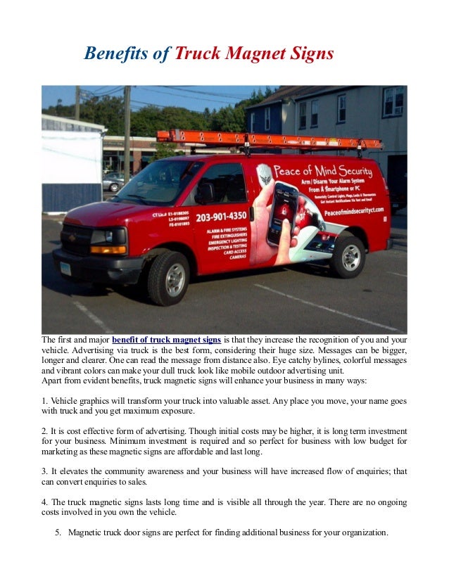 Benefits Of Truck Magnet Signs