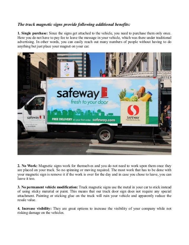 Benefits Of Truck Magnet Signs
