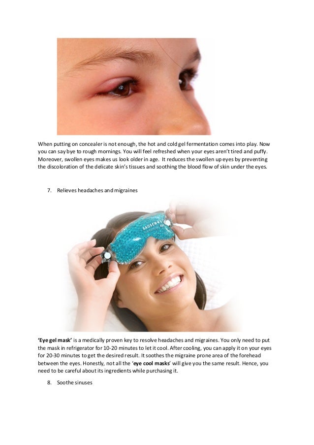 Benefits of using a gel eye mask