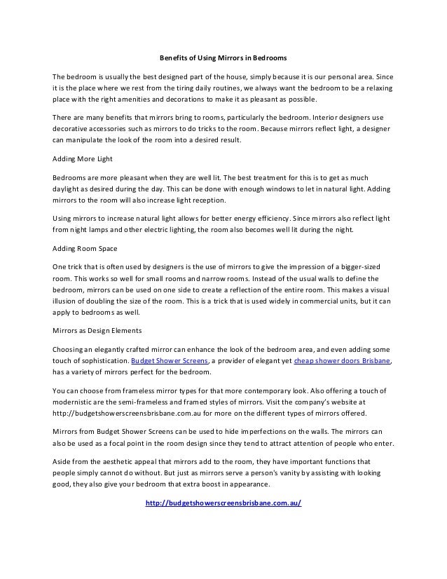 Benefits of Using Mirrors in Bedrooms