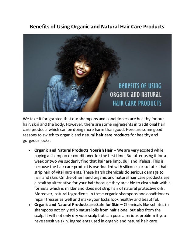 Benefits Of Using Organic And Natural Hair Care Products