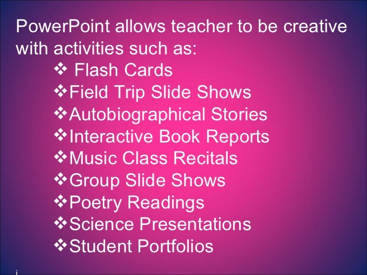 Benefits Of Using Powerpoint In The Classroom