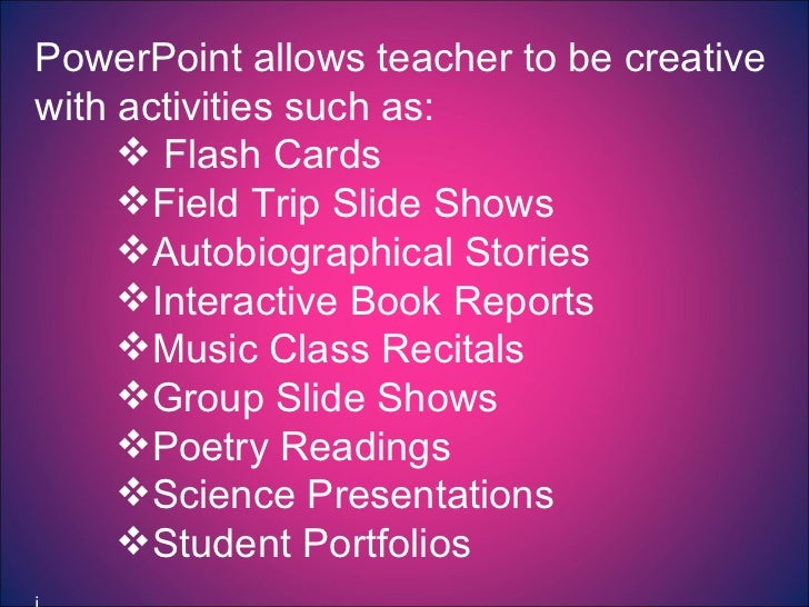 benefits of powerpoint presentation to students