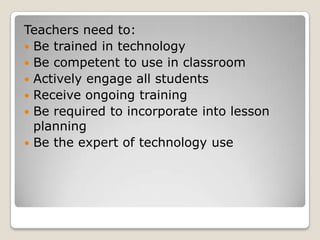 Benefits Of Using Technology In The Classroom | PPTX