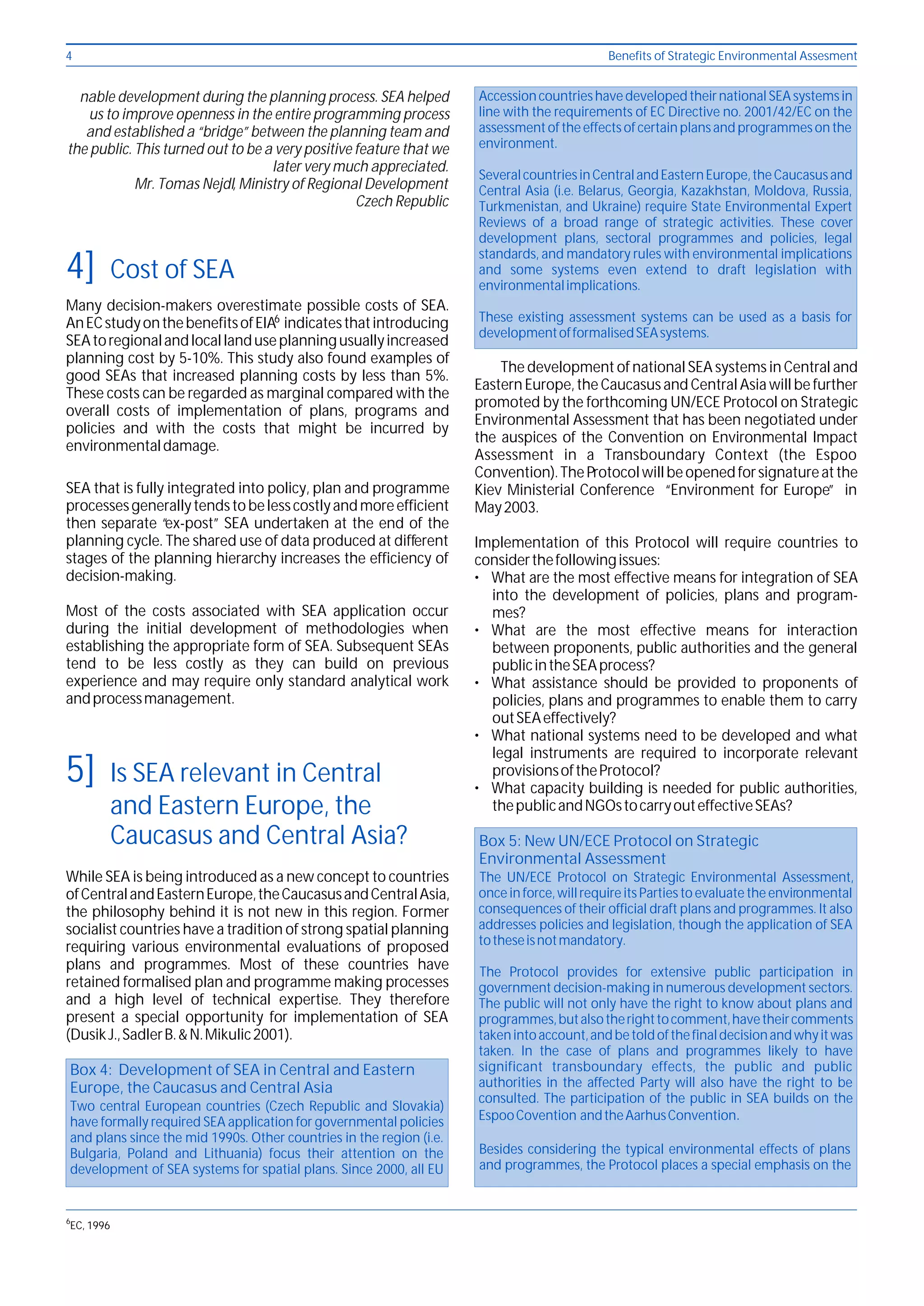 Benefits of a Strategic Environmental Assessment UNDP, | PDF