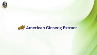 American Ginseng Extract
 