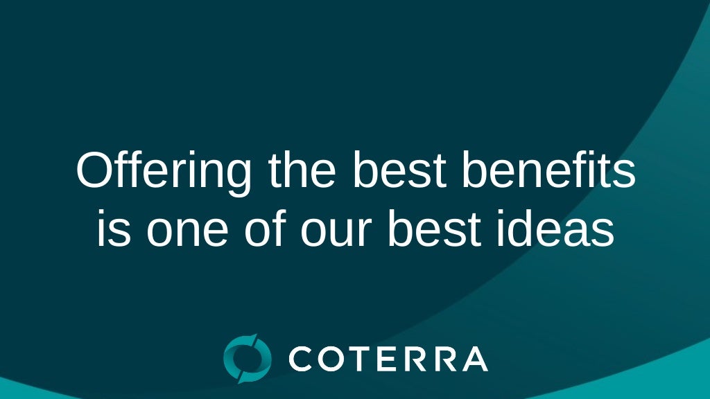 Coterra Offers a Competitive Benefits Package. PPT