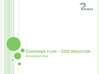 Container flow – CO2 reduction EU containers flow 