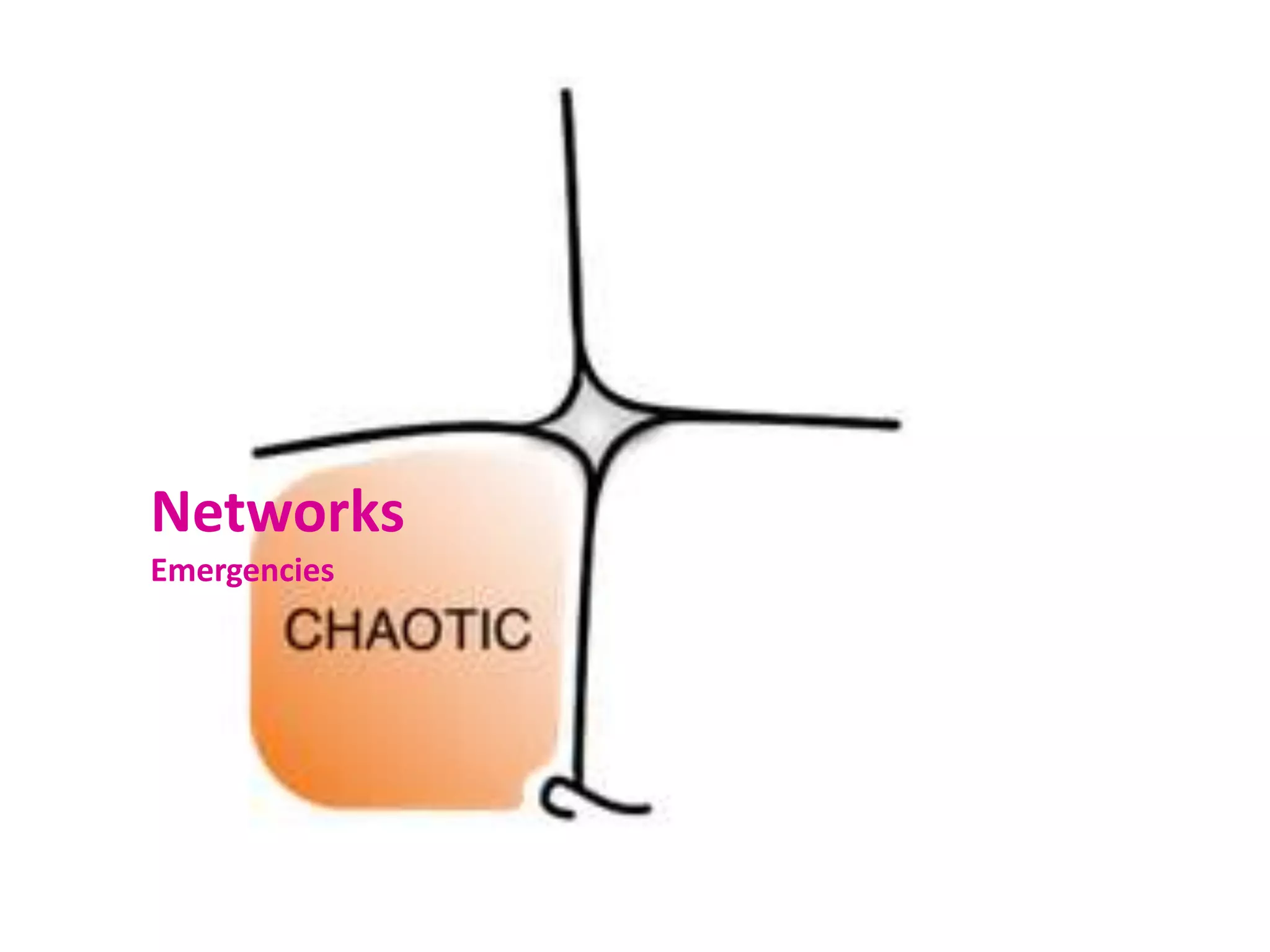 Networks
Emergencies
 