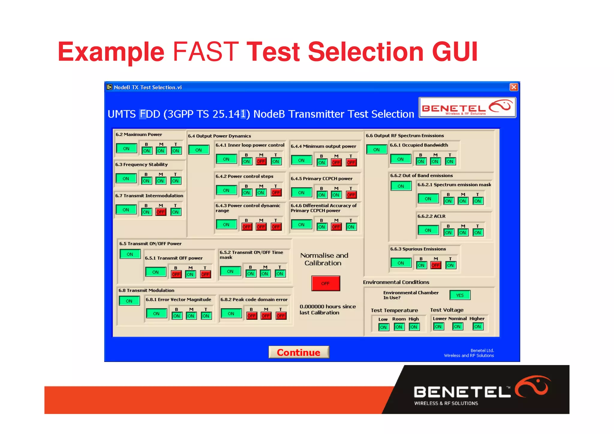 Example FAST Test Selection GUI

      F      1
 
