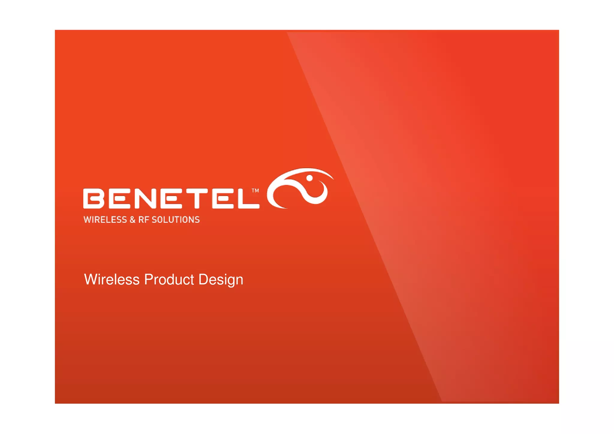 Wireless Product Design
 