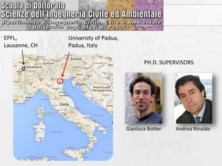 University of Padua,
Padua, Italy
Gianluca Botter
EPFL,
Lausanne, CH
Andrea Rinaldo
PH.D. SUPERVISORS
 