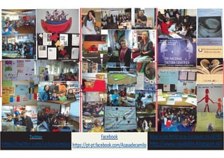 Leituras Encenadas
AReceção aos alunos do 5.º ano na Biblioteca Escolar Bernardino Machado

Dramaturgo Abel
Neves conversa com
os alunos do AEPBS
BIBLIOPAPER

Dia Nacional da Cultura
Científica– Homenagem a
Rómulo de Carvalho

S.Martinho
AExposição das Línguas
Dia Europeu das Línguas

Autor do Mês

A atriz Silvia Brito conversa
com os alunos do AEPBS

Dia Mundial do Não Fumador

Entrega dos prémios de Halloween

Autor do Mês

Entrega dos prémios de Halloween

Formação de Utilizadores

 