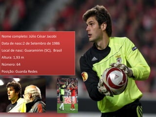 Nome completo: Júlio César Jacobi
Data de nasc:2 de Setembro de 1986
Local de nasc: Guaramirim (SC), Brasil
Altura: 1,93 m
Número: 64
Posição: Guarda Redes
 