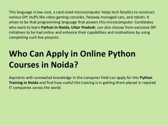 Benfits of python | PPT