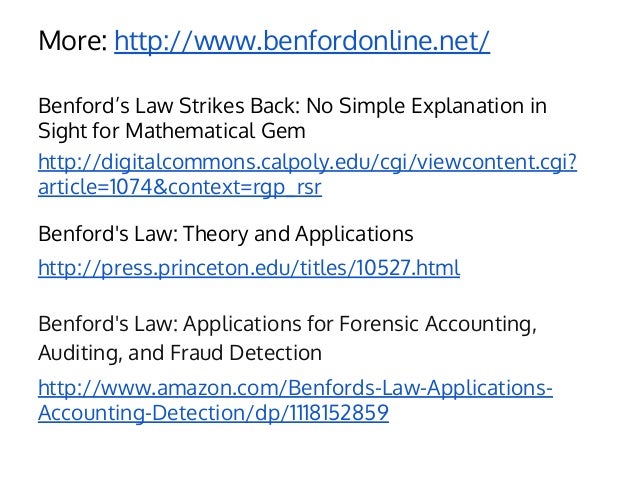 Benford’s law & fraud detection slides