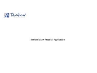 Benford’s Law Practical Application
 