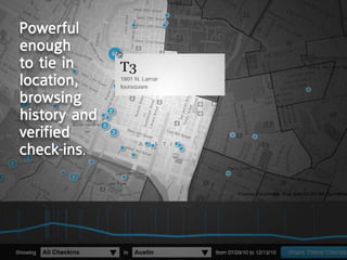 powerful
enough
to tie in
location,
browsing
history and
verified
check-ins.
 