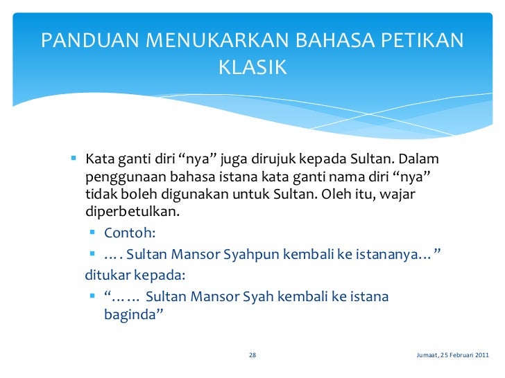 Contoh Dialog Bahasa Istana - Blogefeller