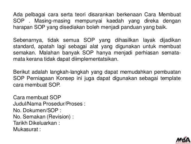 Penyediaan Sop