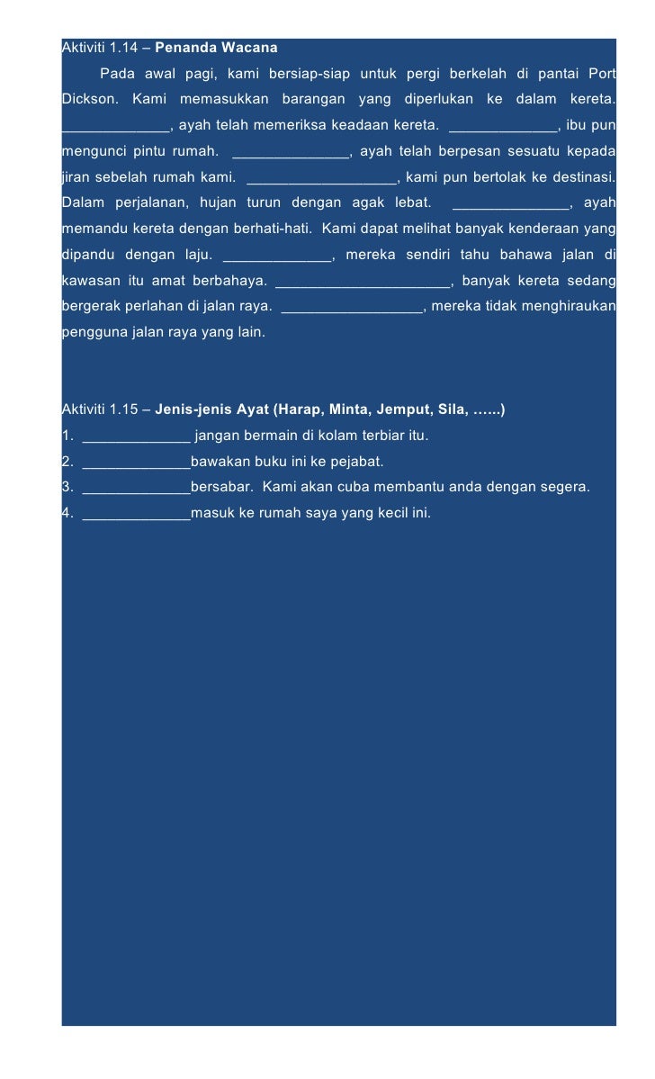 Bengkel Teknik Menjawab Bahasa Melayu Upsr Sjkt 2012 Nota Copy